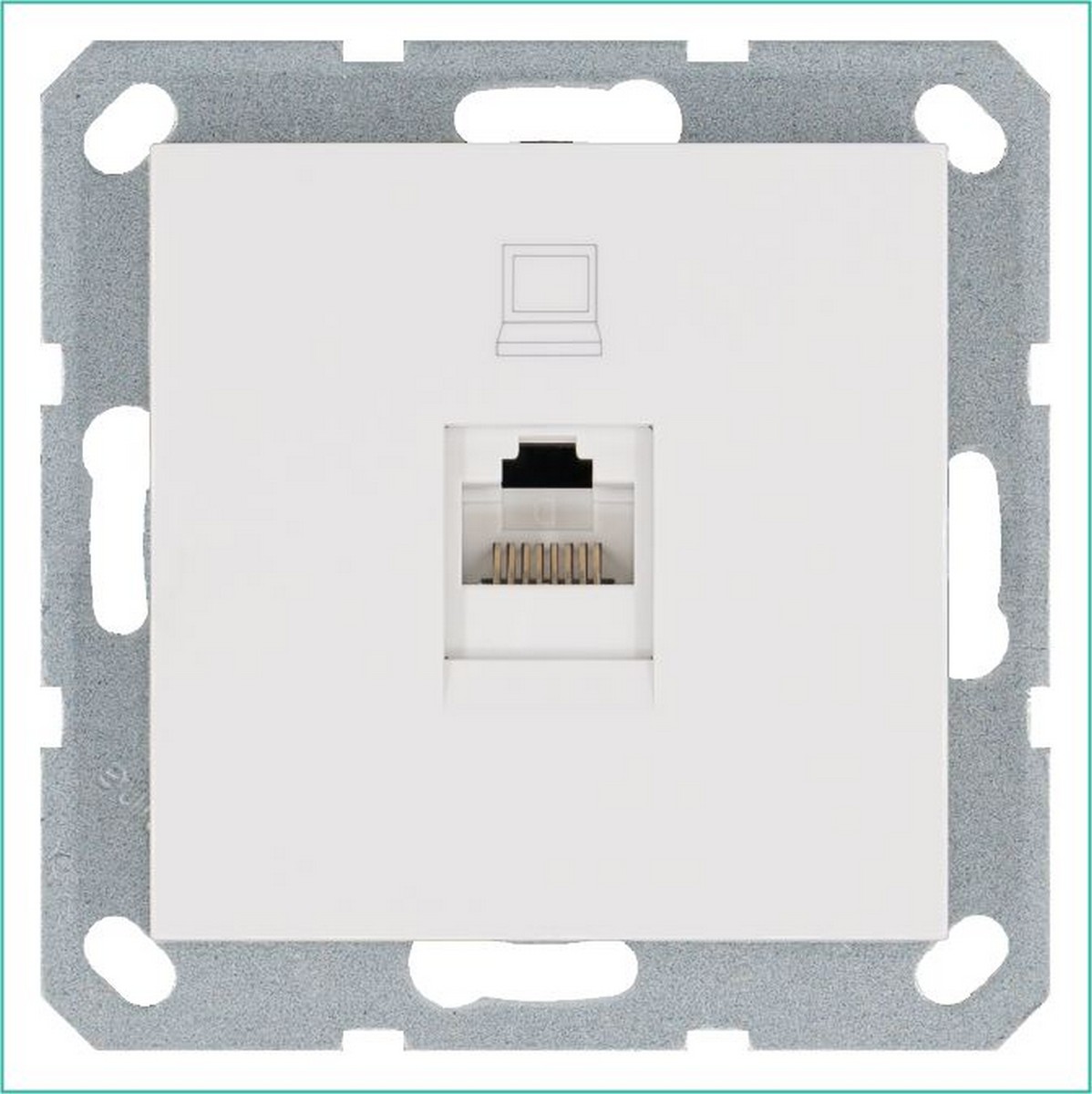 JASMART G - розетки и выключатели Интернет-розетка JASMART RJ45 Белый глянцевый G6105W