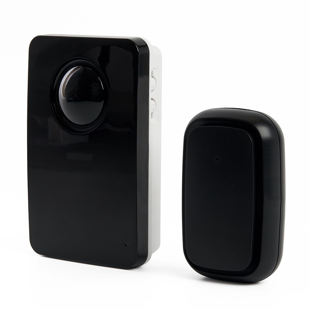 Беспроводные дверные звонки Звонок дверной беспроводной Feron E-381 38 мелодий с регулировкой громкости черный с питанием от батареек до 100м 48921