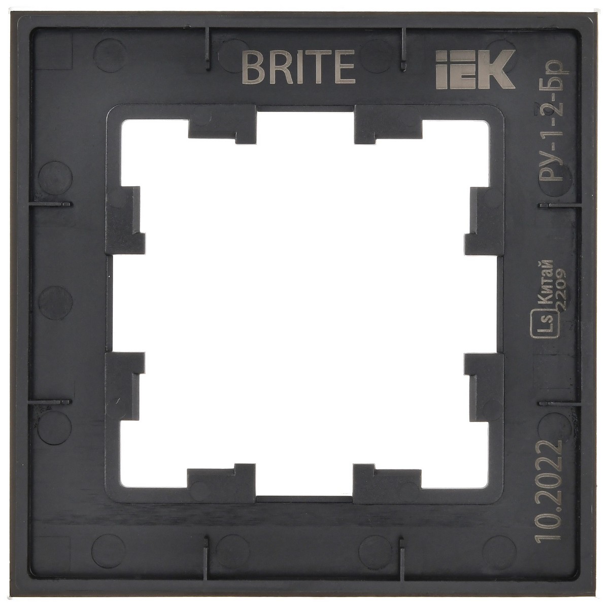 IEK Brite Рамки Рамка IEK BRITE DECOR Черный матовый стекло 1-м РУ-1-2-Бр BR-M12-G-31-K02