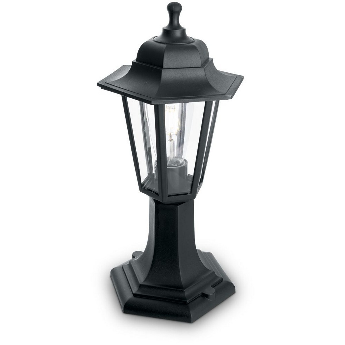 Уличные светильники на постамент Светильник Feron садово-парковый Feron НТУ 06-60-001 на постамент 6-ти гранник 60W E27 черный 32273