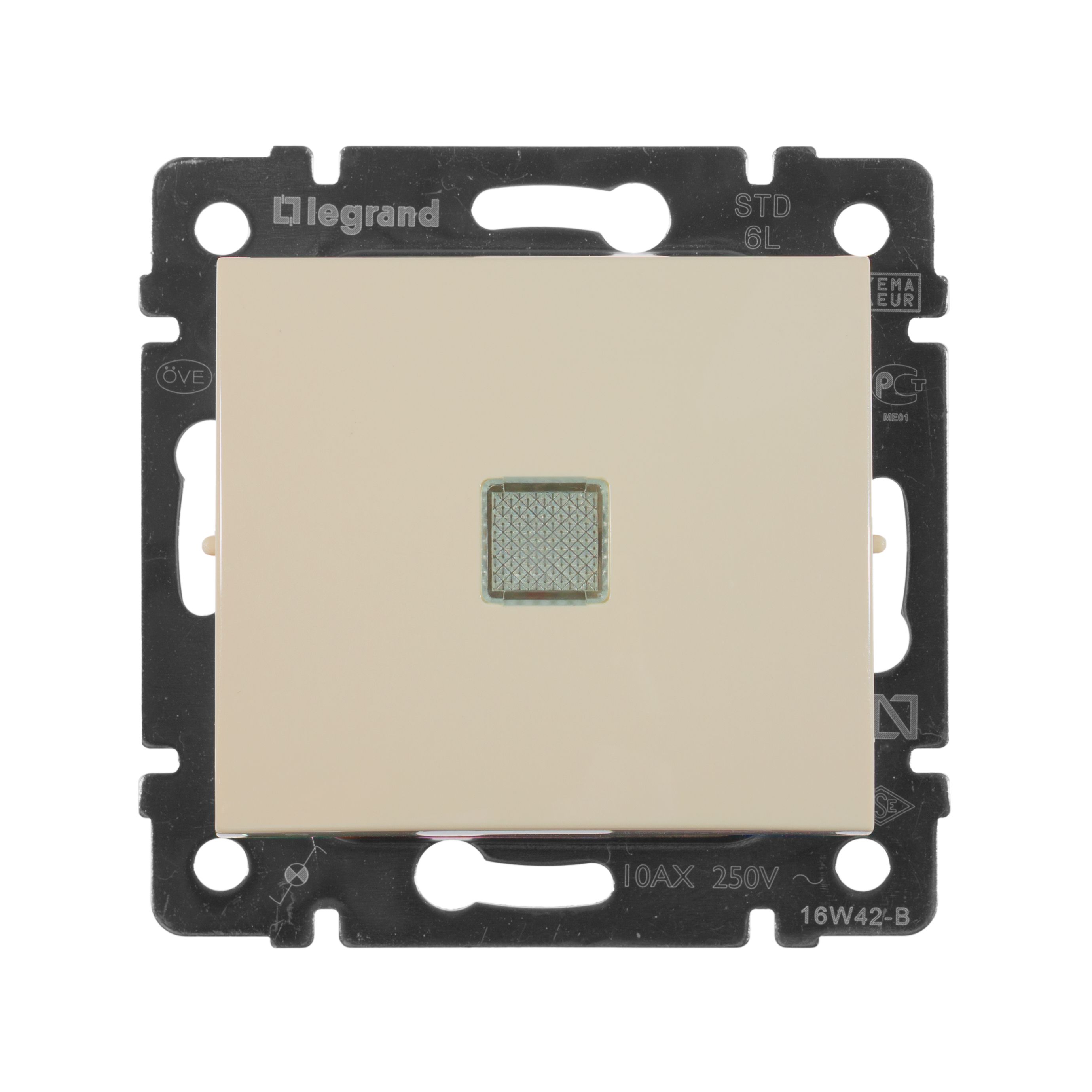 Legrand Valena Classic Кремовый Переключатель Legrand Valena Крем 1-клавишный с подсветкой 774326