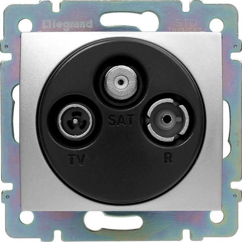 Legrand Valena Classic Алюминий Розетка TV-RD-SAT Legrand Valena Алюминий оконечная 10 дБ 770136