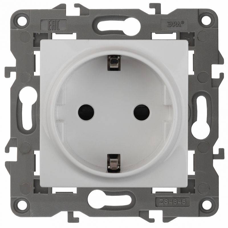 Розетки и выключаиели ЭРА Elegance Белый Розетка ЭРА Elegance Белый с/з со шт 14-2102-01 Б0034272