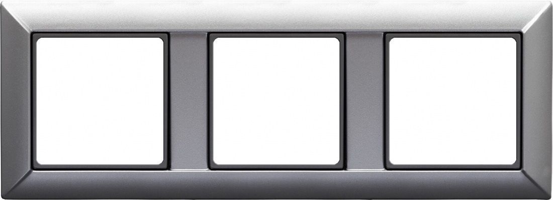 Рамки Jung Eco Profi Standart Рамка тройная Jung Eco Profi алюминий EP483AL