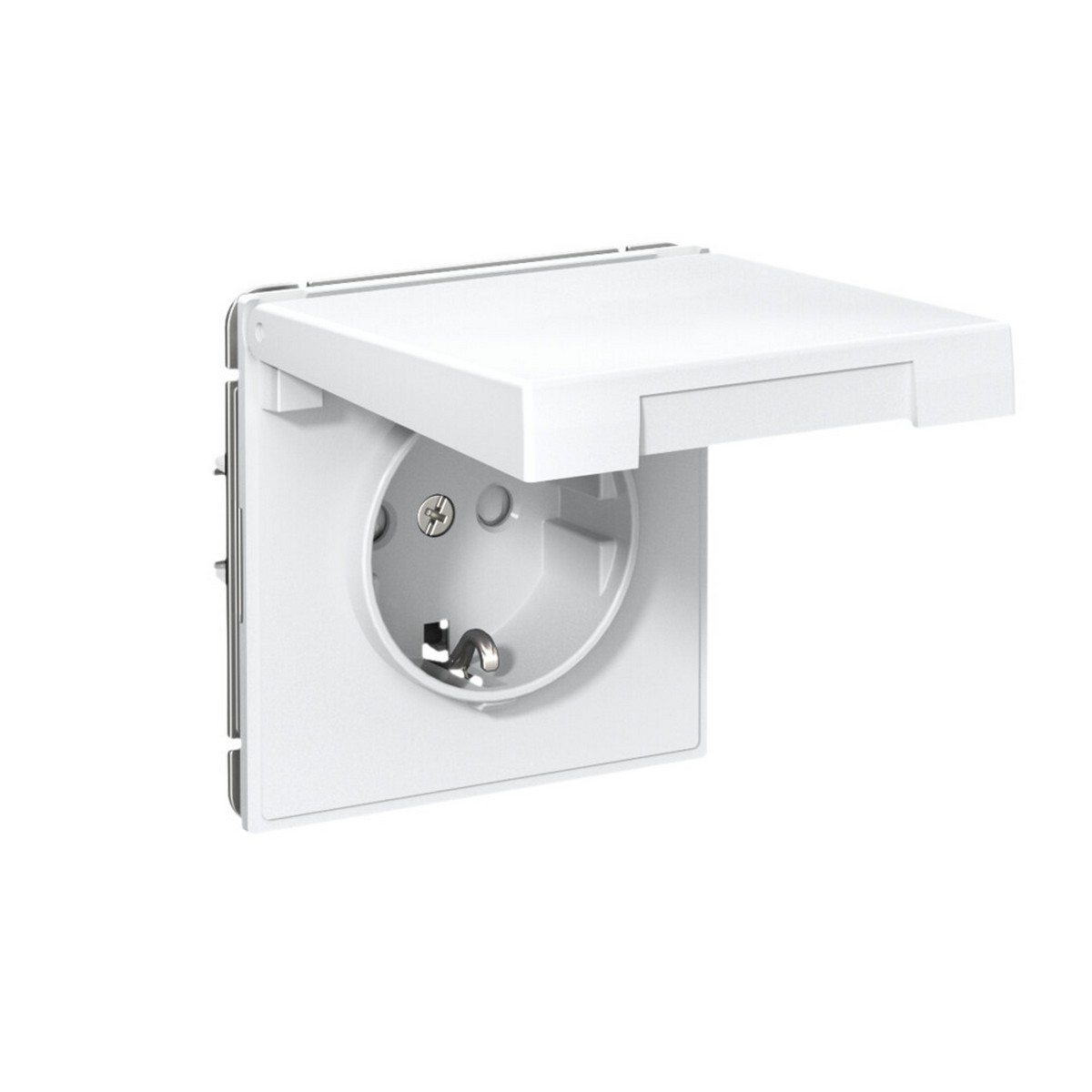 ArtGallery Белый Розетка SE ArtGallery Белый с заземл. со шторк. с крышк., 16А, IP20 быстрозажим. клем. GAL000146S