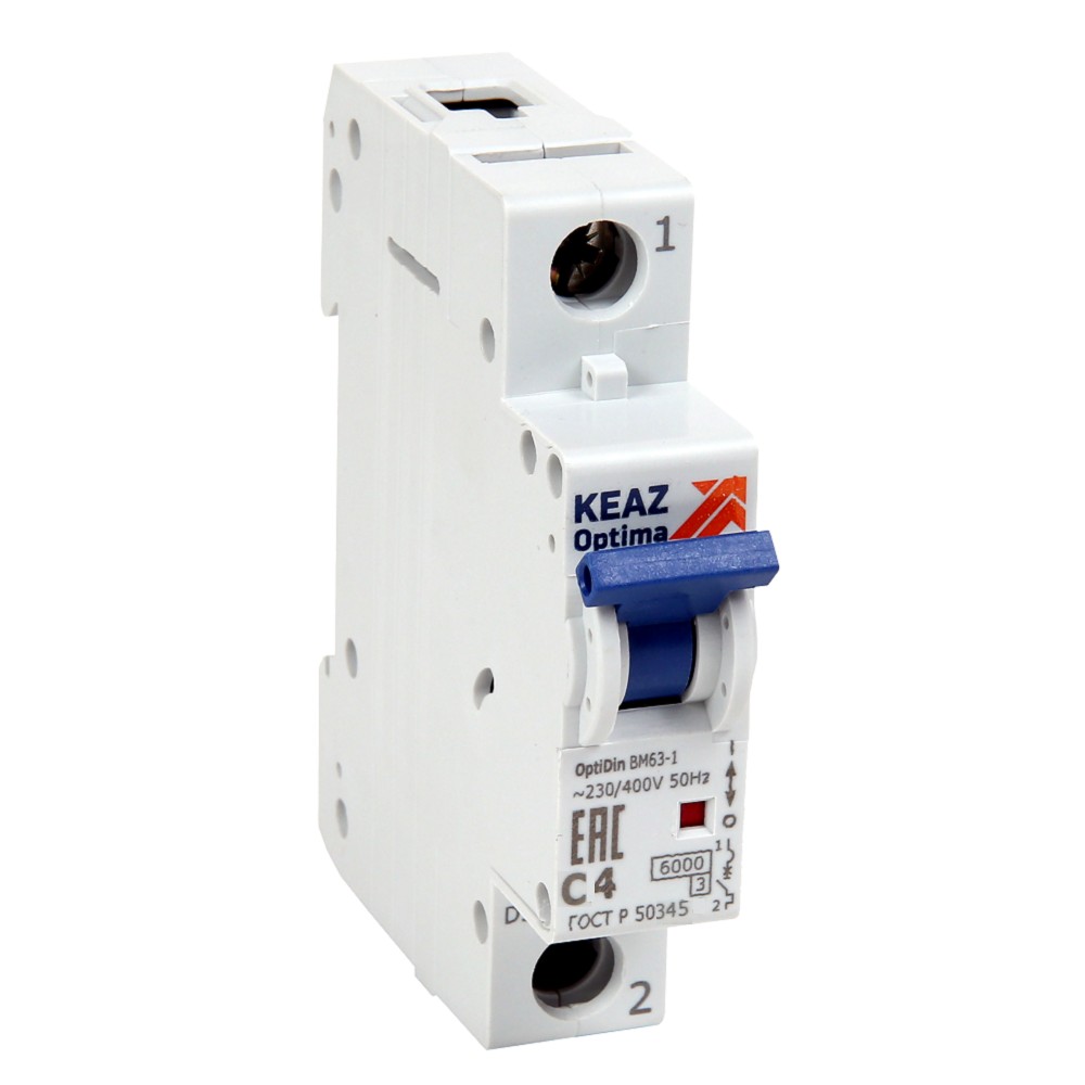 КЭАЗ Автоматический выключатель КЭАЗ OptiDin BM63 1P 20A C 6кА AC (BM63-1C20-УХЛ3) 260505