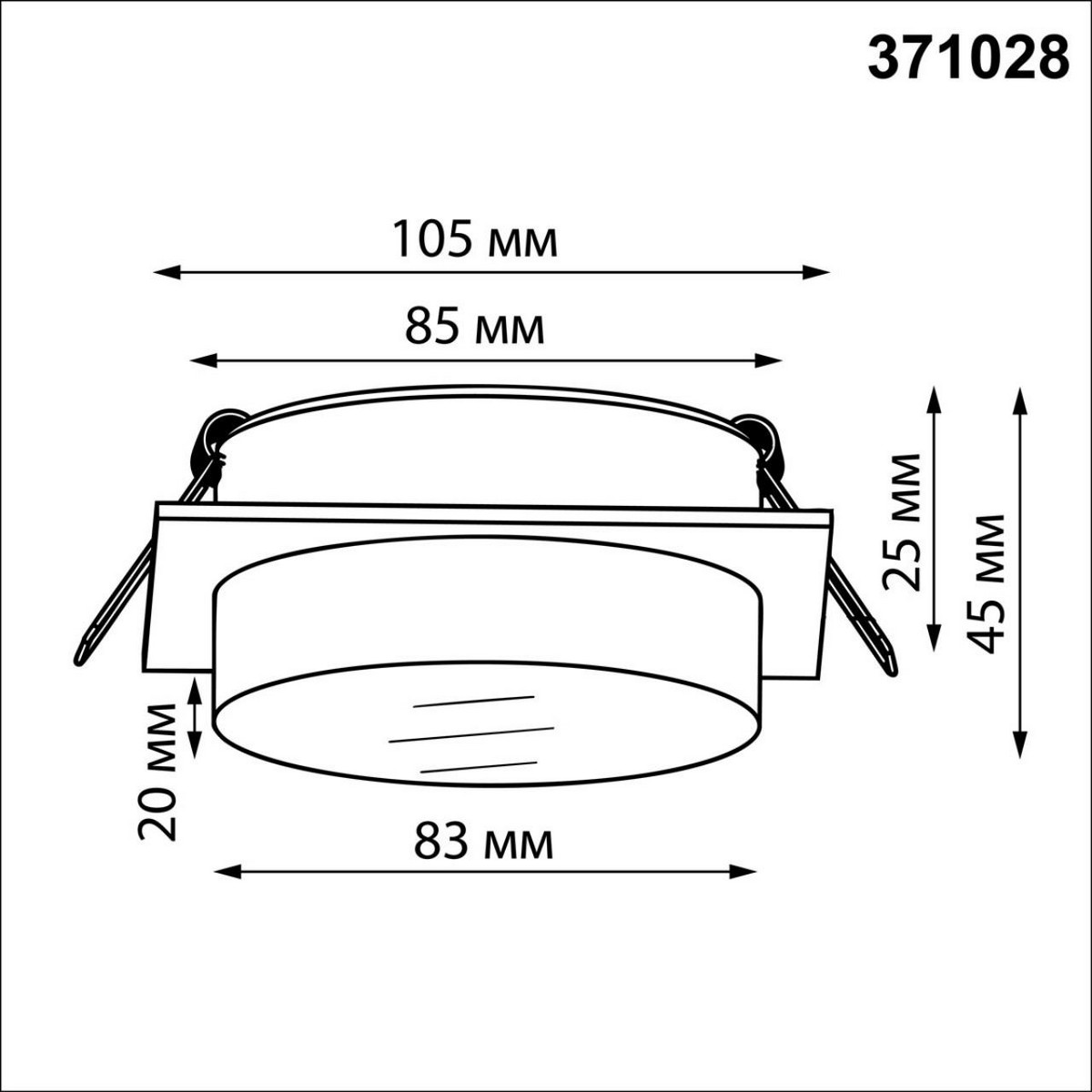 Встраиваемые светодиодные светильники Светильник встраиваемый NOVOTECH 371028 GEM 