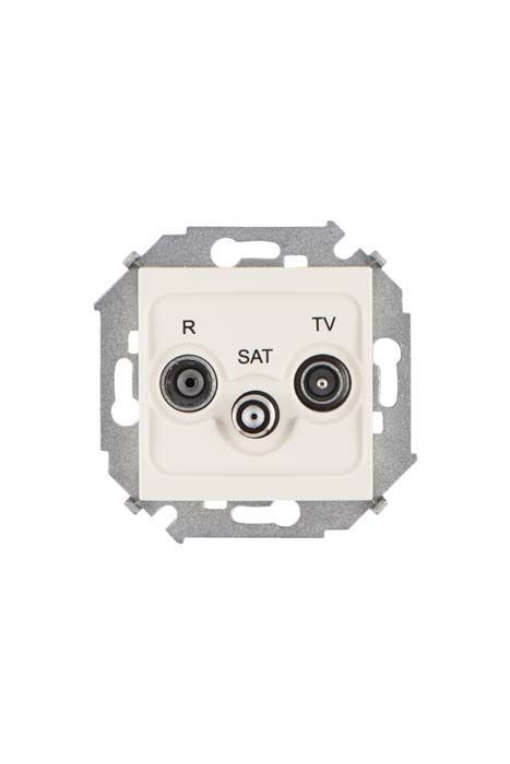 Розетки и выключатели Simon 15 Бежевый Розетка R-TV-SAT Simon 15 Бежевая одиночная 1591466-031