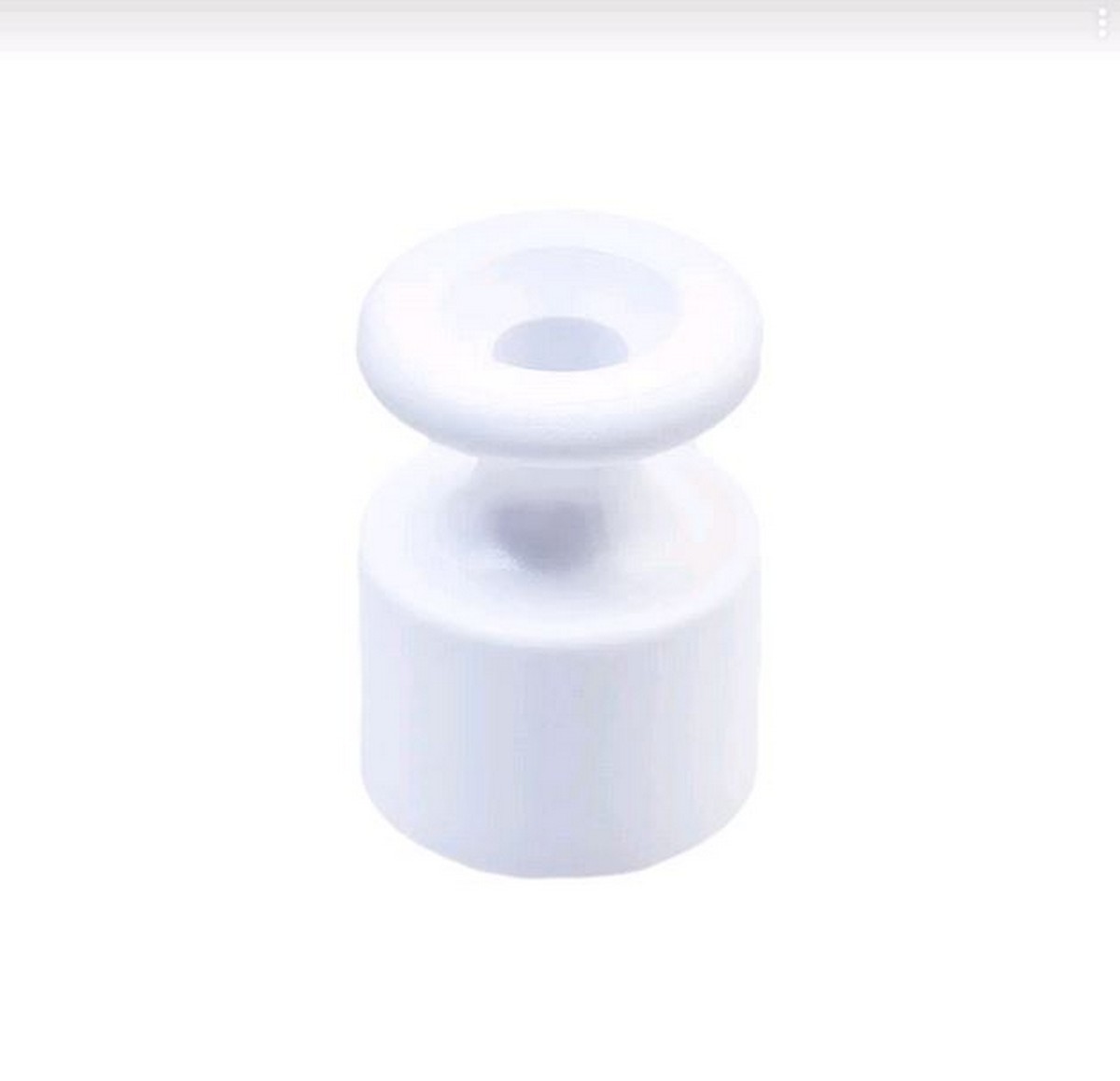 Bironi Лизетта - Ретро розетки и выключатели Изолятор BIRONI Пластик Белый 100шт/уп B1-551-21-100