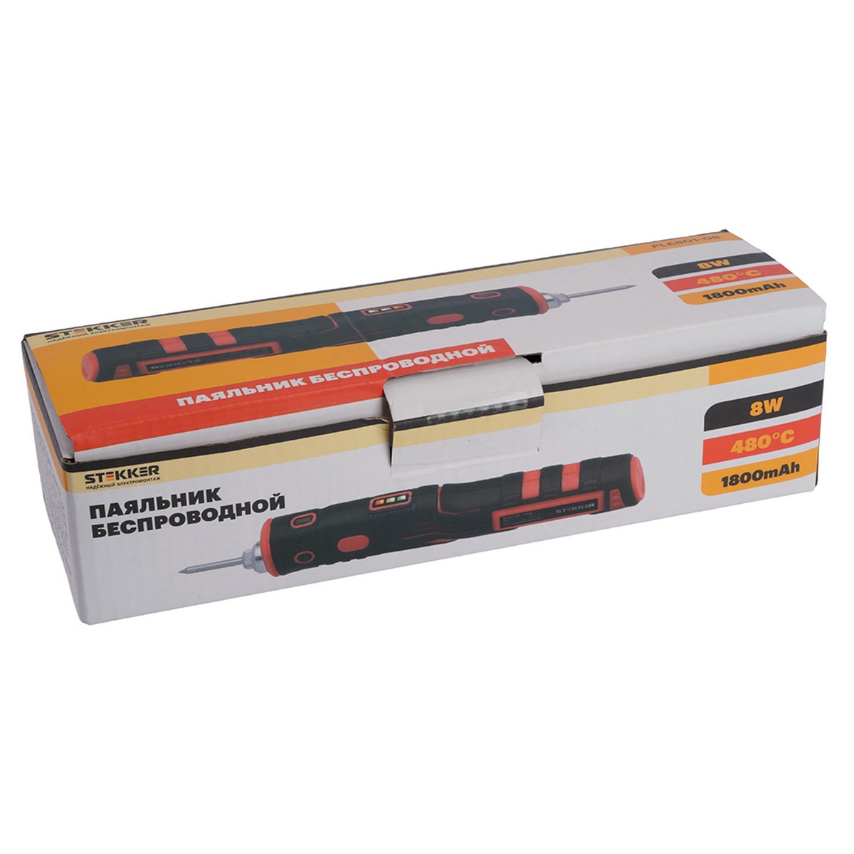 Паяльник беспроводной STEKKER PLE801-08 8W нихромовый нагреватель 1800 mAh 5В красный/черный 50098 фото