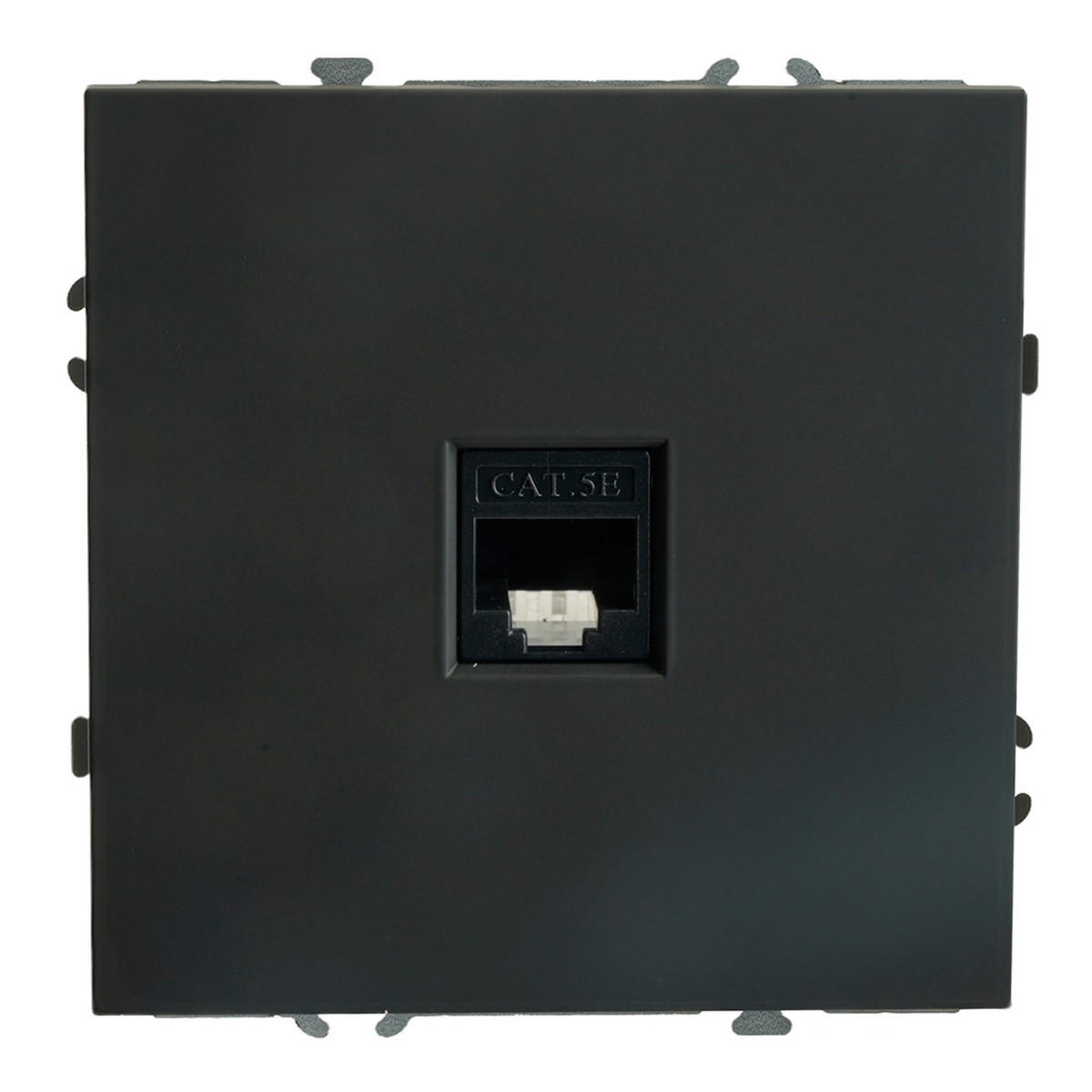Эмили - Розетки и выключатели Stekker Розетка компьютерная 1-ая RJ-45 STEKKER Эмили RST00-5117-05 черный уголь soft touch 49847