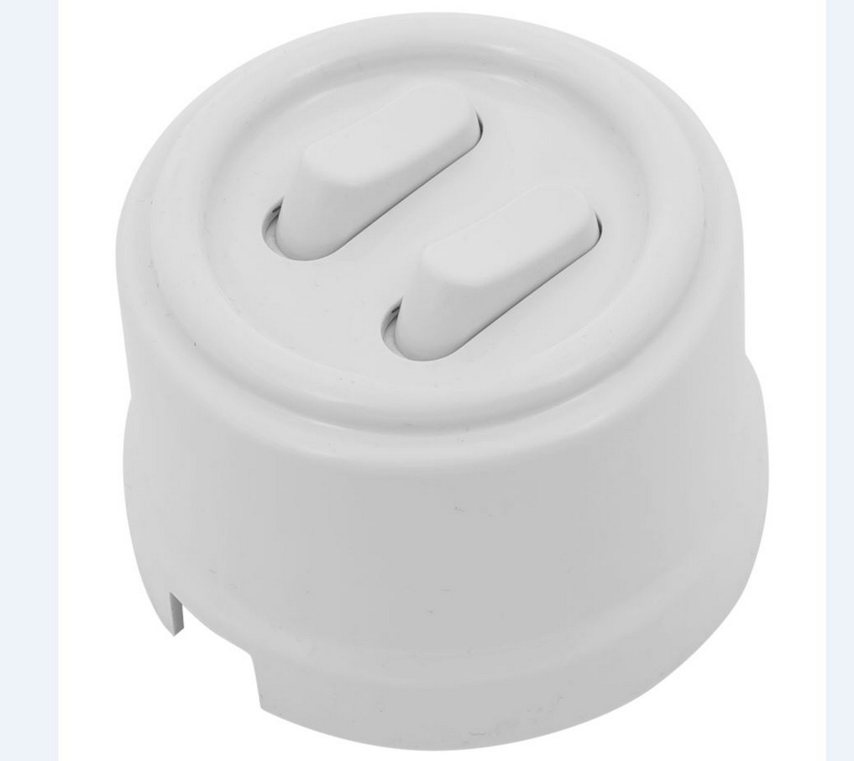 Bironi Лизетта - Ретро розетки и выключатели Выключатель 2-кл BIRONI Пластик Белый (клавишный) B1-222-21