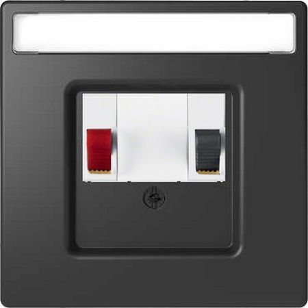 Merten D-Life Антрацит Аудио розетка 1 линия белая Merten D-Life антрацит