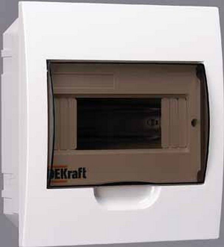 Пластиковые боксы и щиты Dekraft Корпус пластиковый Dekraft ЩРВ-П-8 встраиваемый 8 мод. IP41 31003DEK