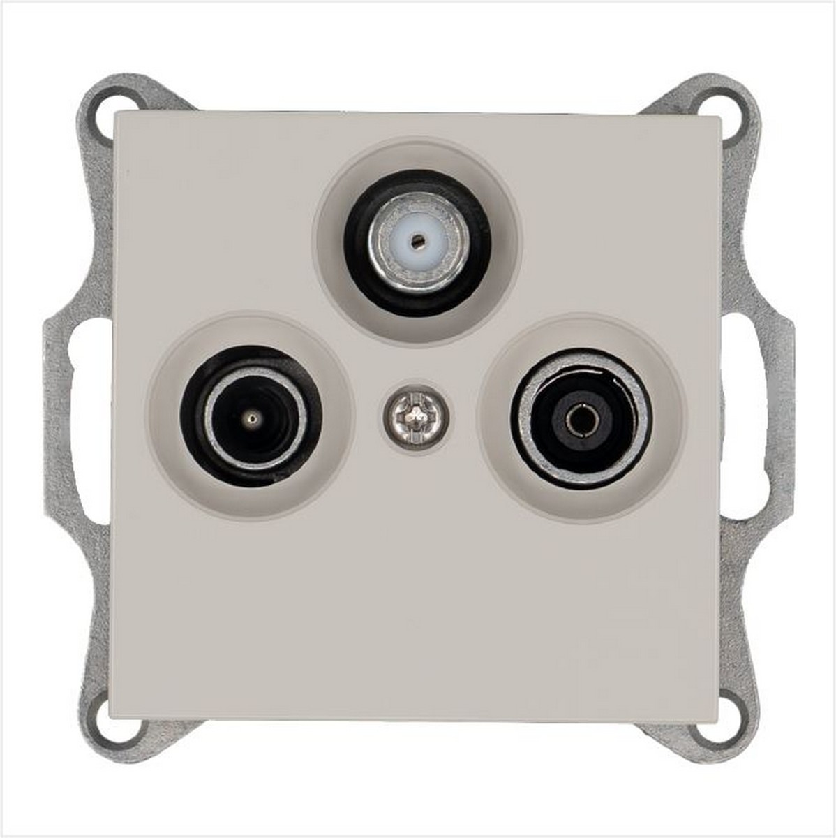 JASMART G - розетки и выключатели Розетка JASMART TV+FM+SAT проходная Тауп G6207T