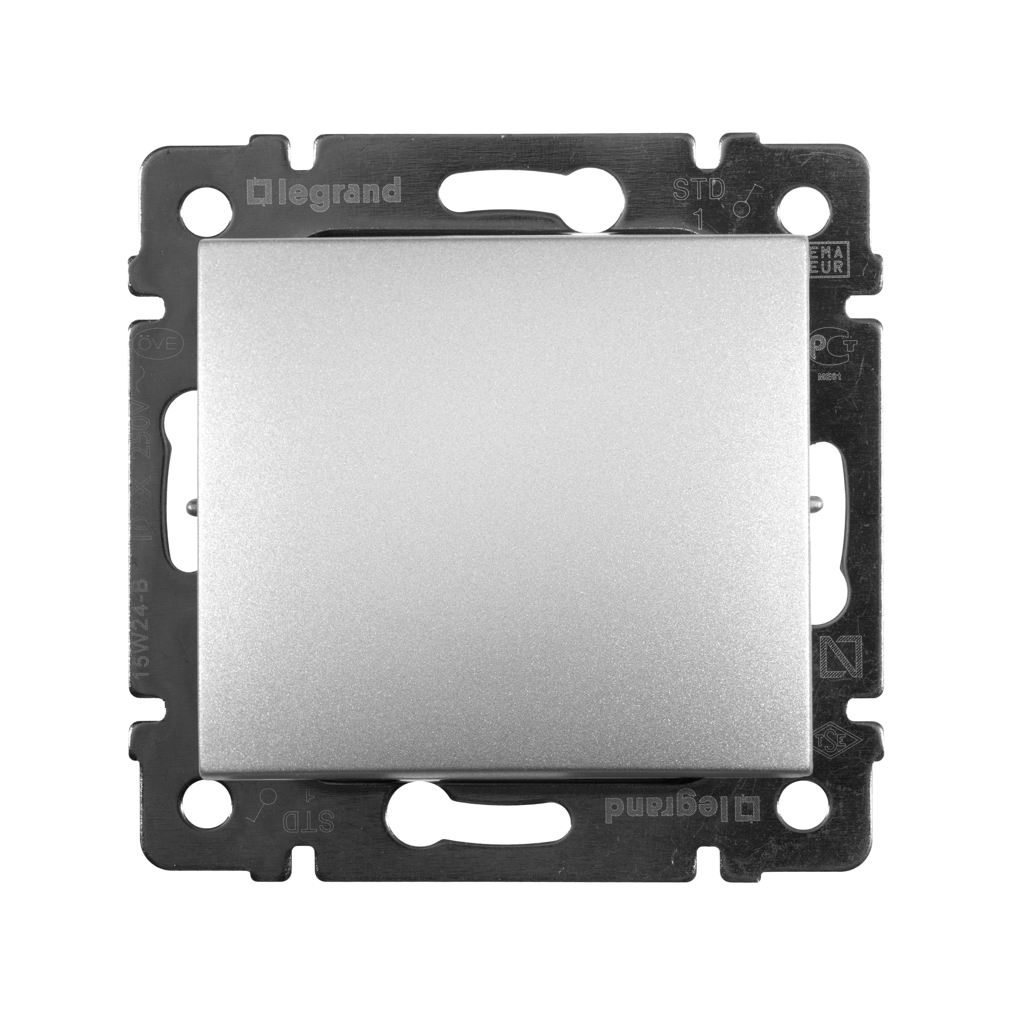 Legrand Valena Classic Алюминий Выключатель Legrand Valena Алюминий 1-клавишный 770101