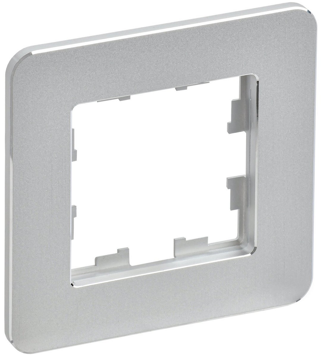 IEK Brite Рамки Рамка IEK BRITE DECOR Алюминий металл. скругл.угол 1-м РУ-1-1-Бр RE BR-M12-M-01-K47
