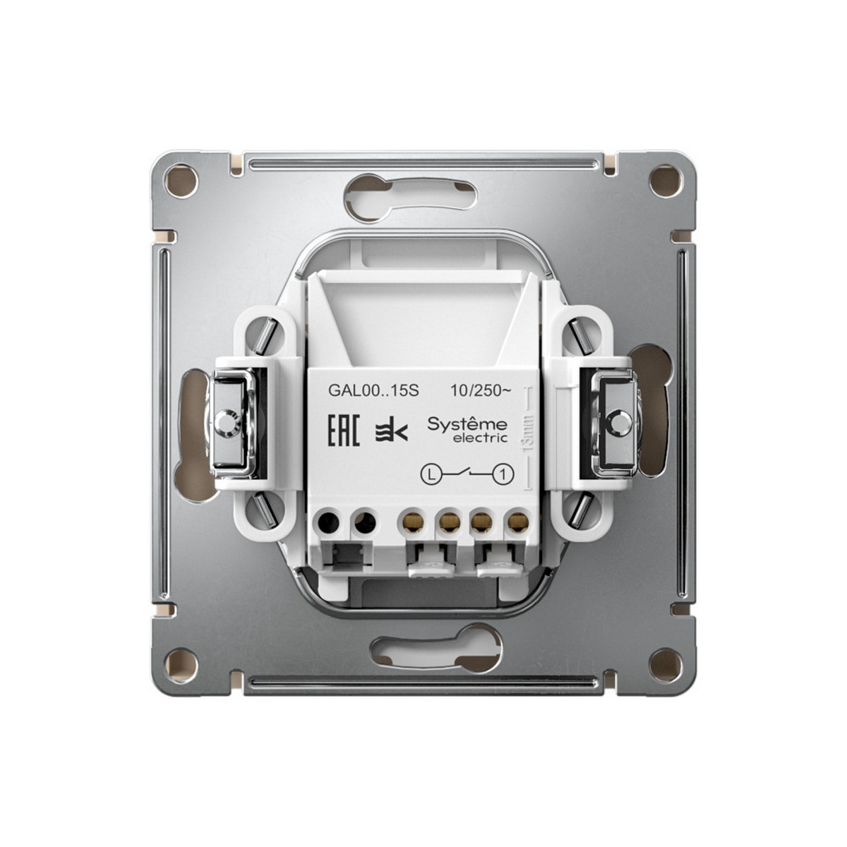 ArtGallery Песочный Выключатель SE ArtGallery Песочный 1-клавишный кнопочный быстрозажим. клем. GAL001215S