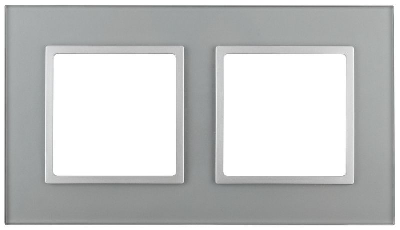 Рамки ЭРА Elegance Рамка ЭРА Elegance Алюминий/алюм Стекло 2-ая 14-5102-03 Б0034490