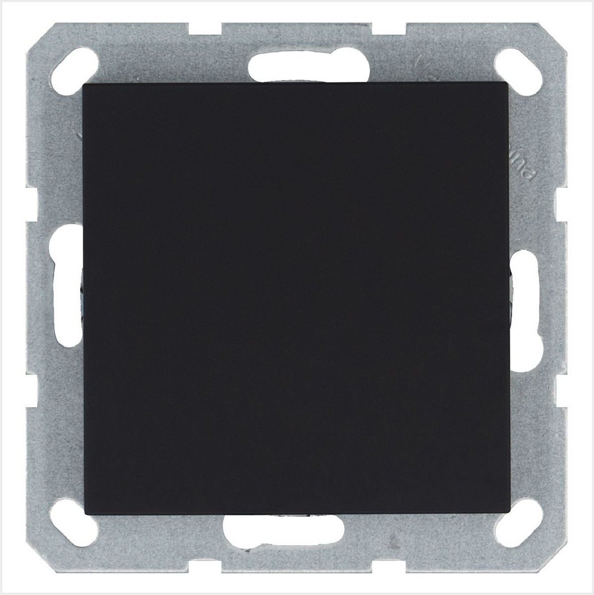 JASMART G - розетки и выключатели Заглушка JASMART Черный матовый (soft touch) G8001PB