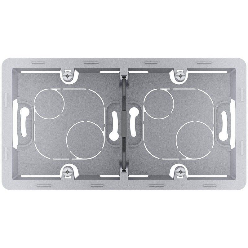 Legrand Inspiria Алюминий Коробка накладного монтажа Legrand INSPIRIA Алюминий 2 поста 673992