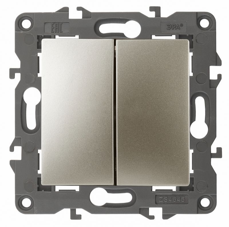 Розетки и выключаиели ЭРА Elegance Шампань Выключатель ЭРА Elegance Шампань 2-кл 14-1104-04 Б0034233