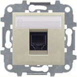 Механизмы ABB Zenit Шампань Розетка компьютерная одноместная 8 контактов категория 5Е ABB ZENIT (шампань)