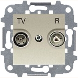 Механизмы ABB Zenit Шампань Розетка TV-R без фильтра ABB Zenit (шампань)