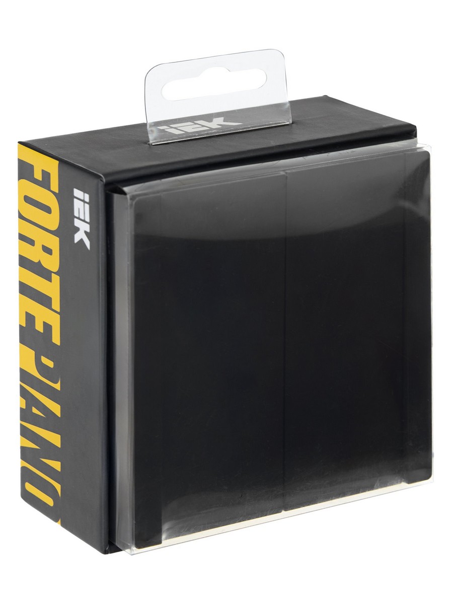 IEK FORTE&PIANO Черный Выключатель IEK FORTE&PIANO Черный 2-кл 10А FP105