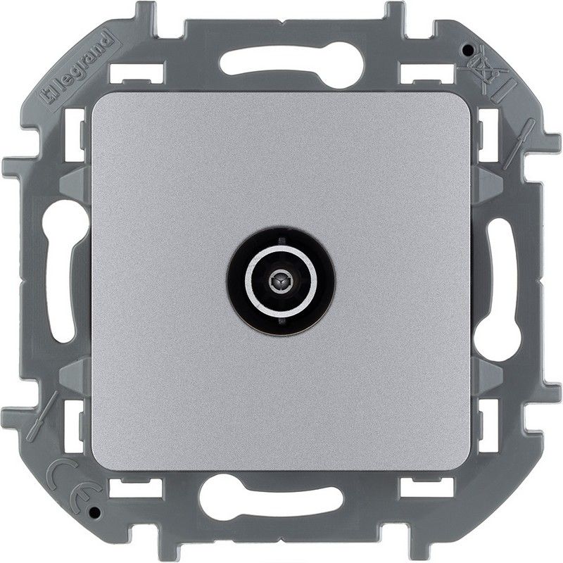 Legrand Inspiria Алюминий TV розетка Legrand INSPIRIA Алюминий проходная 14 дБ 5862 мГц 673862