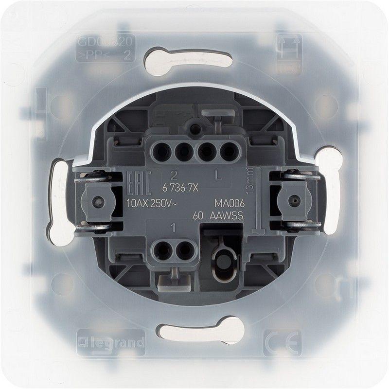 Legrand Inspiria Антрацит Переключатель Legrand INSPIRIA Антрацит IP44 10 AX 250 В 673673