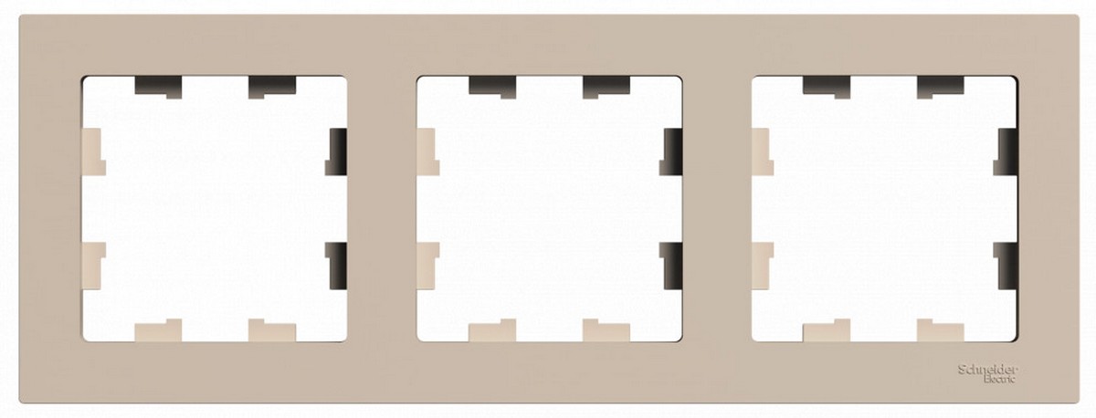 AtlasDesign Песочный Рамка Systeme Electric AtlasDesign Песочный 3-ая универсальная ATN001203