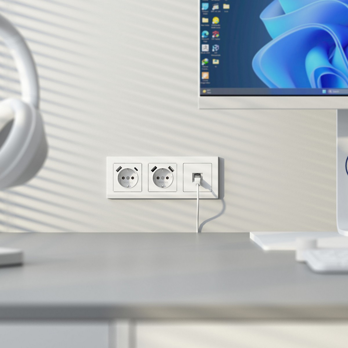 Werkel Белый матовый механизмы Розетка Werkel Ethernet RJ-45 cat. 6A экранированная (белый матовый) W5120001