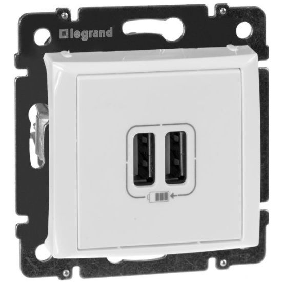 Legrand Valena Classic Белый Розетка USB 2-ая  Legrand Valena белый 770470