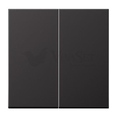 Jung Eco Profi механизмы Черный матовый Выключатель двухклавишный проходной Jung Eco Profi (вкл/выкл с 2-х мест), 10А/250В черный матовый че