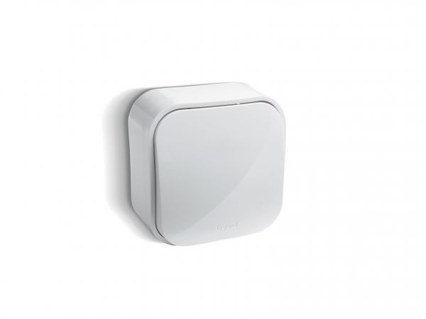 Накладные Розетки и выключатели Legrand Quteo Белый Кнопка Legrand Quteo 6A 1-клавишная белая  782205