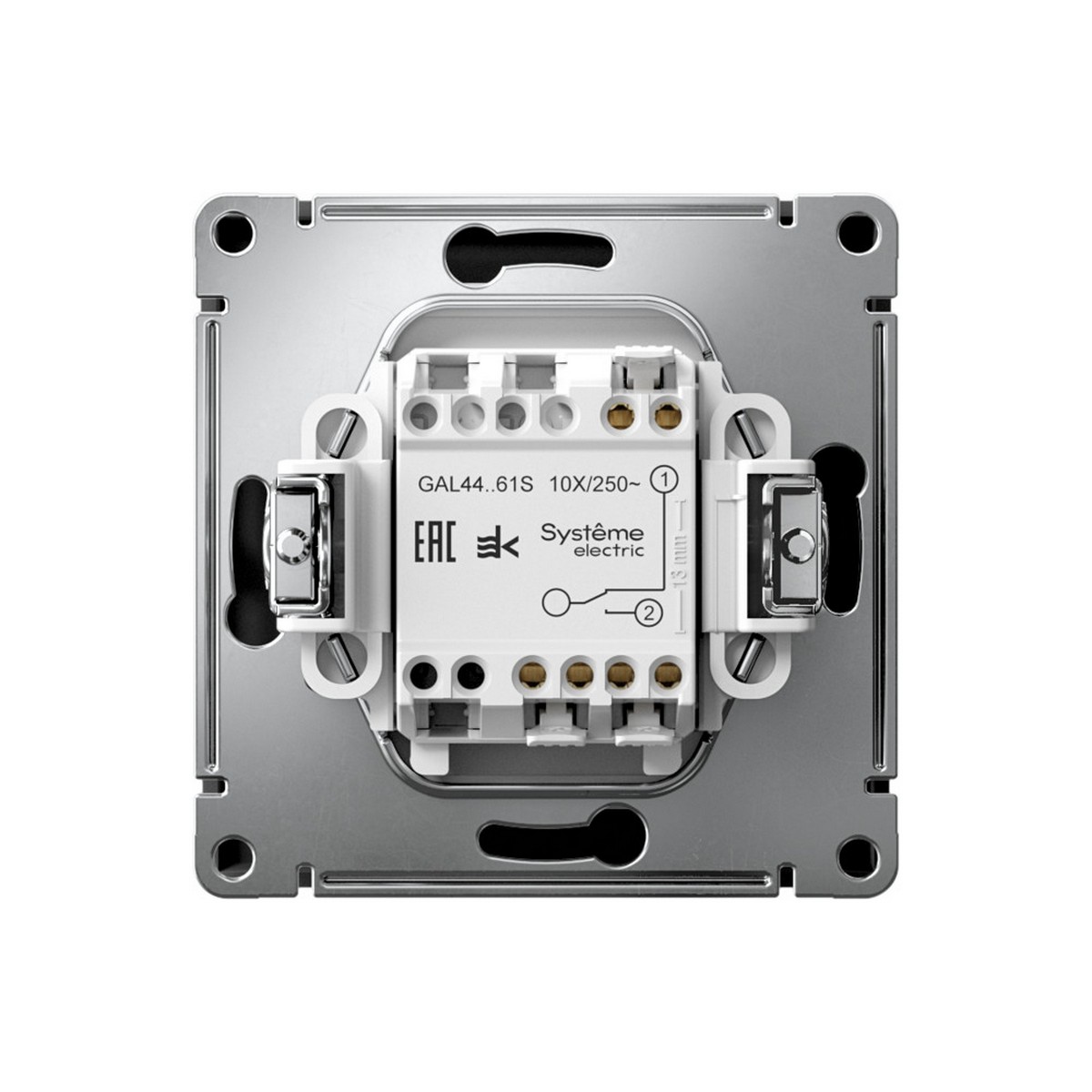 ArtGallery Карбон Переключатель SE ArtGallery Карбон 1-клавишный IP44, быстрозажим. клем. GAL441061S