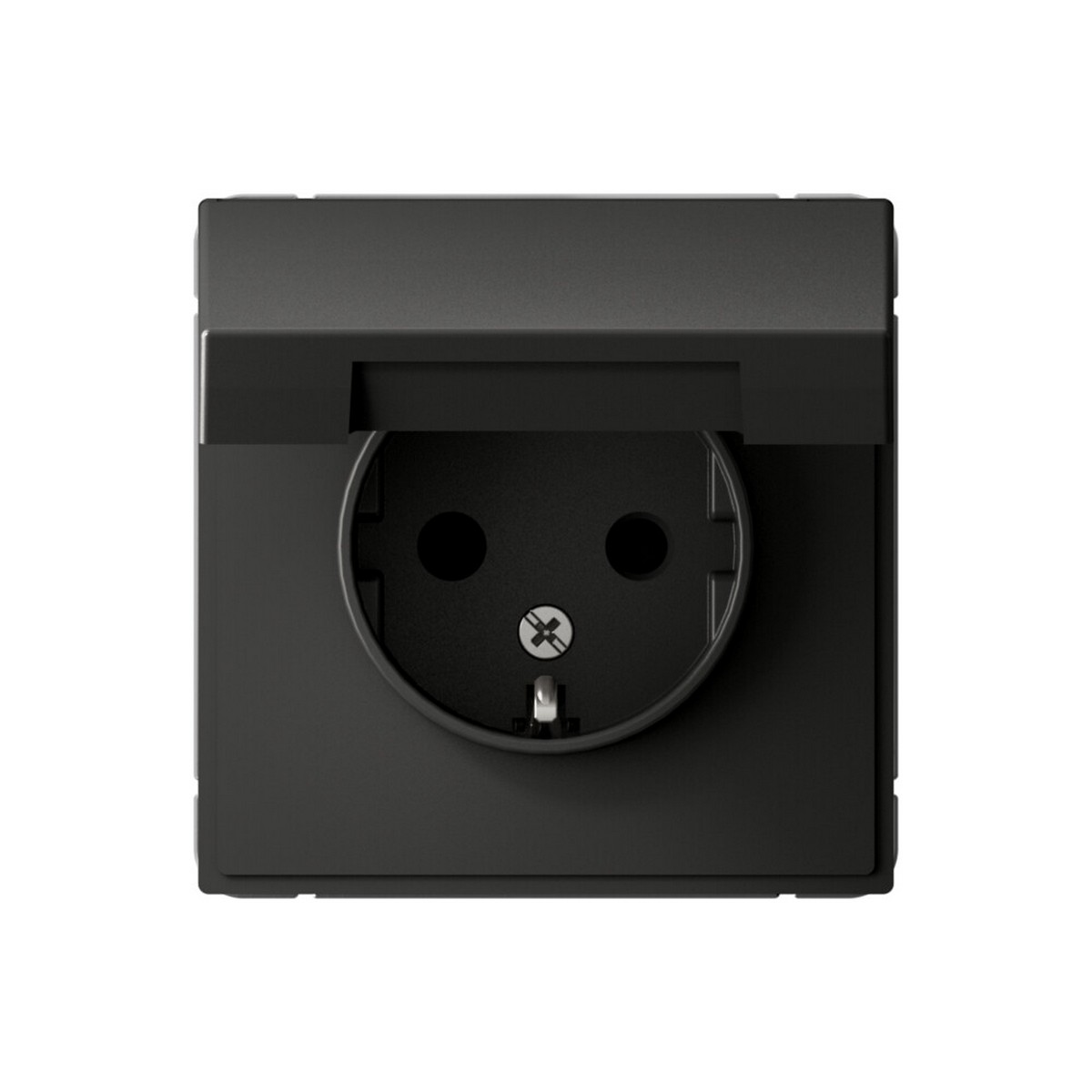 ArtGallery Базальт Розетка Systeme Electric ArtGallery Базальт с заземл. со шторк. с крышкой 16А IP20 GAL001446