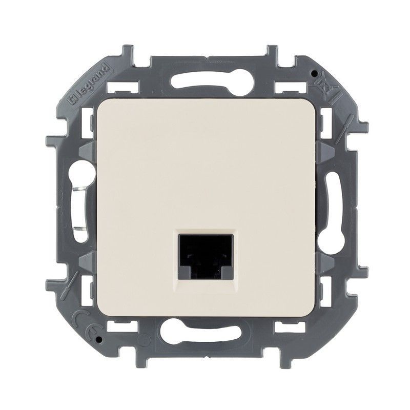 Legrand Inspiria Слоновая кость Информационная розетка Legrand INSPIRIA Слоновая кость RJ 45 5e 673826