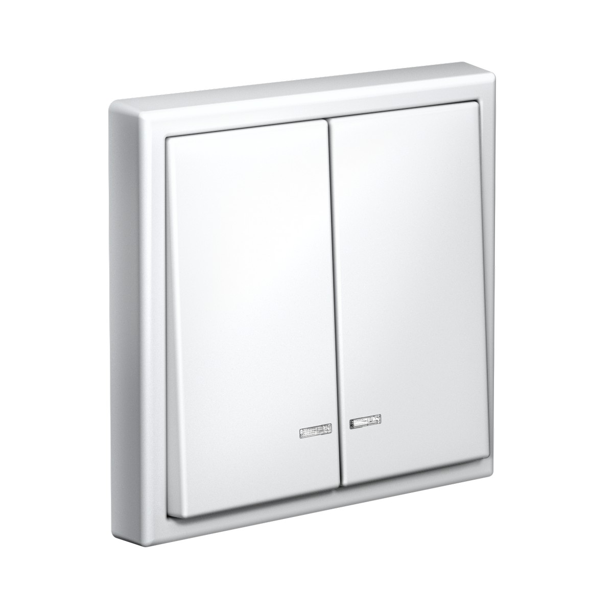 ArtGallery Белый Выключатель SE ArtGallery Белый 2-клавишный с подсветкой быстрозажим. клем. GAL000153S