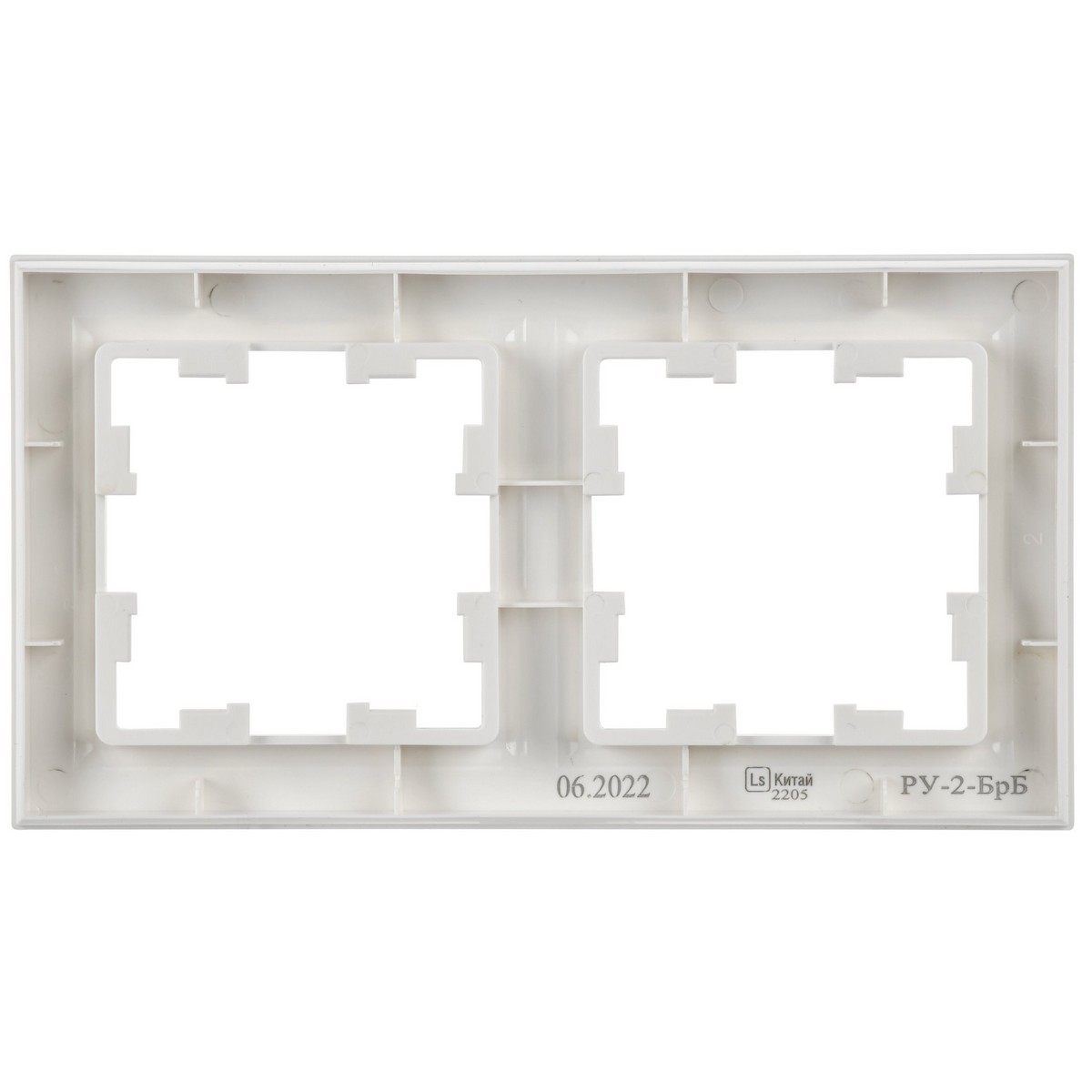 IEK Brite Рамки Рамка IEK BRITE 2-местная РУ-2-БрБ белый BR-M22-K01