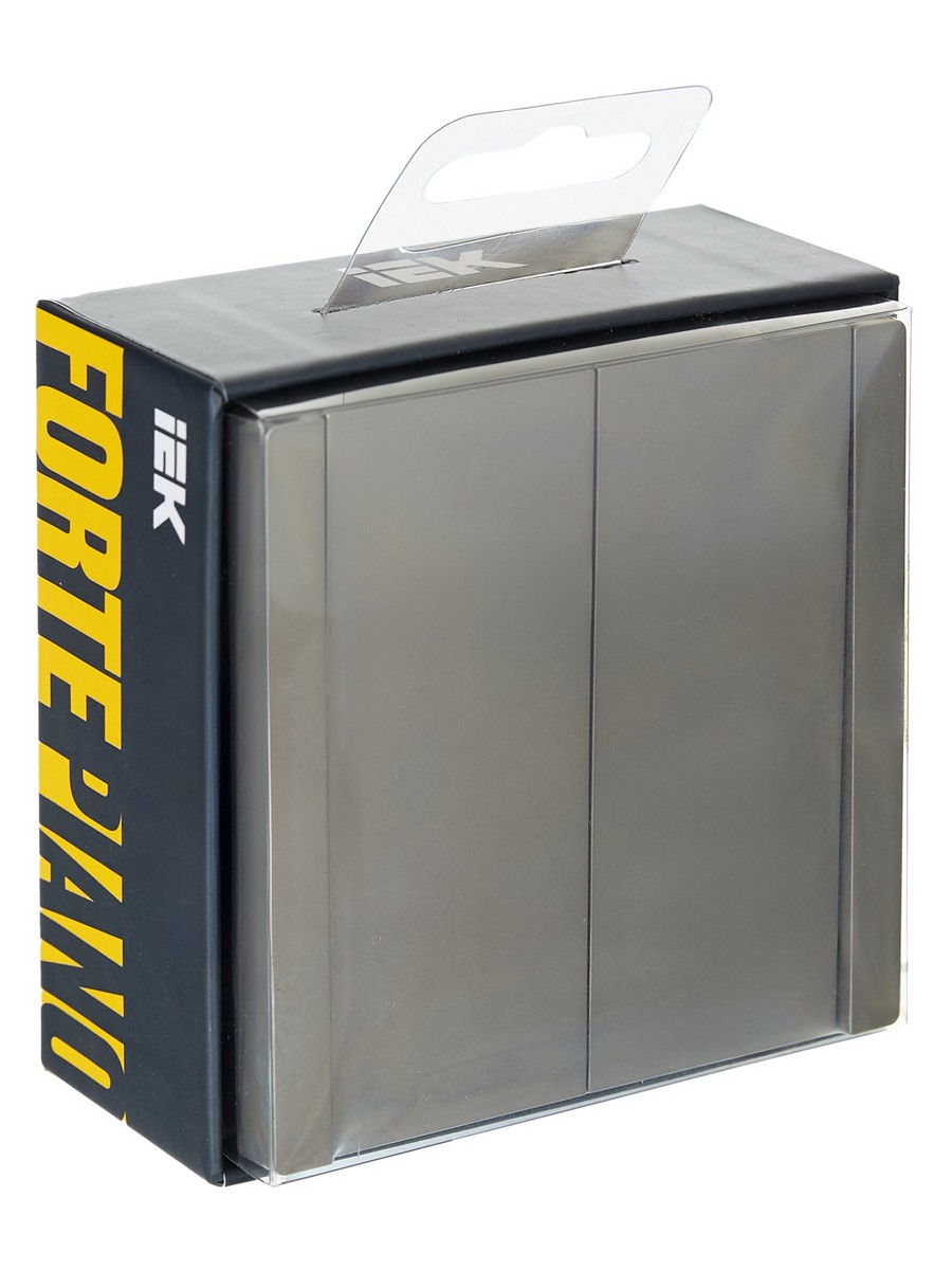 IEK FORTE&PIANO Сталь Выключатель IEK FORTE&PIANO Сталь 2-кл проходной 10А FP507