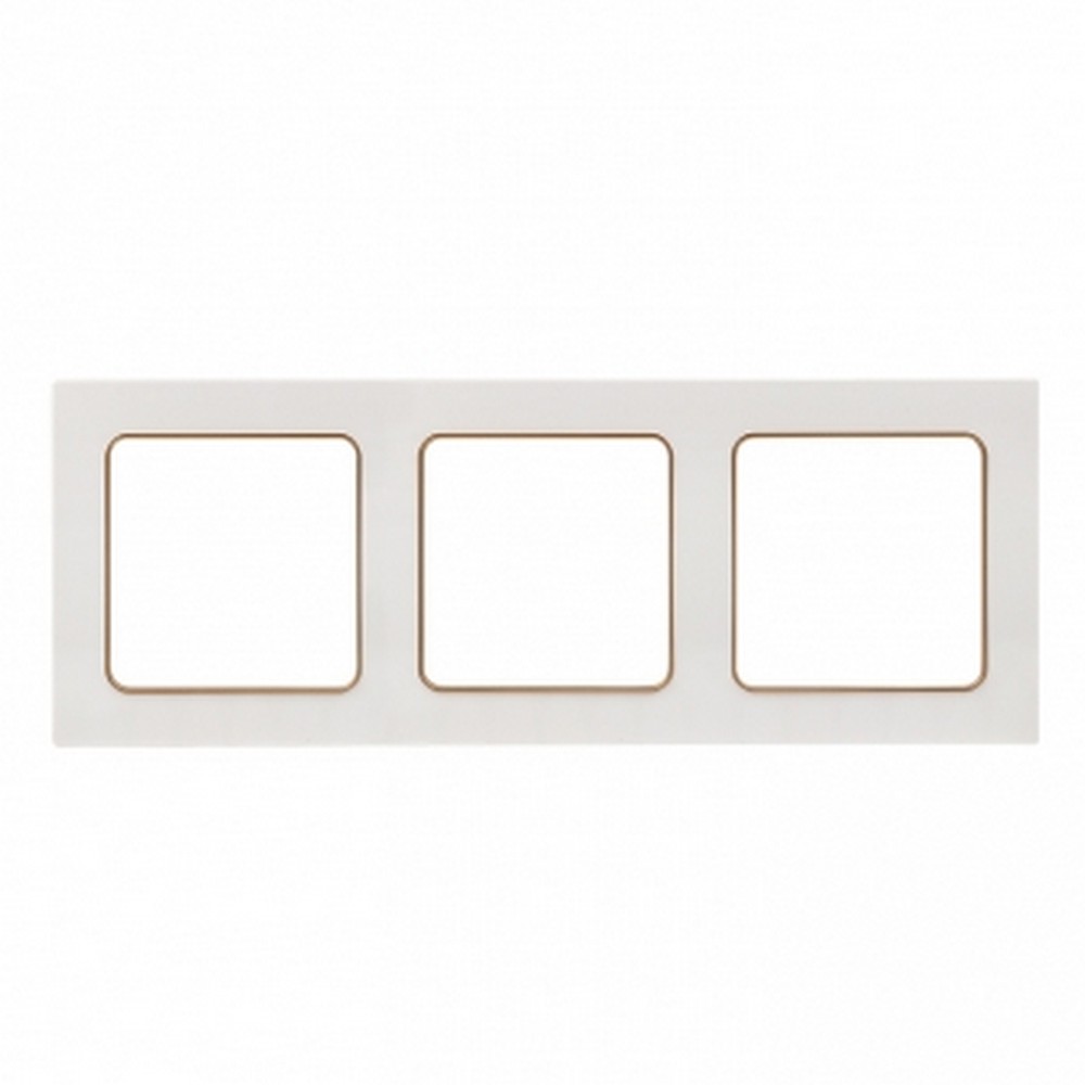 EKF Стокгольм белый Рамка 3-ая EKF PROxima Стокгольм Белый Линия шампань  EAM-G-302-20