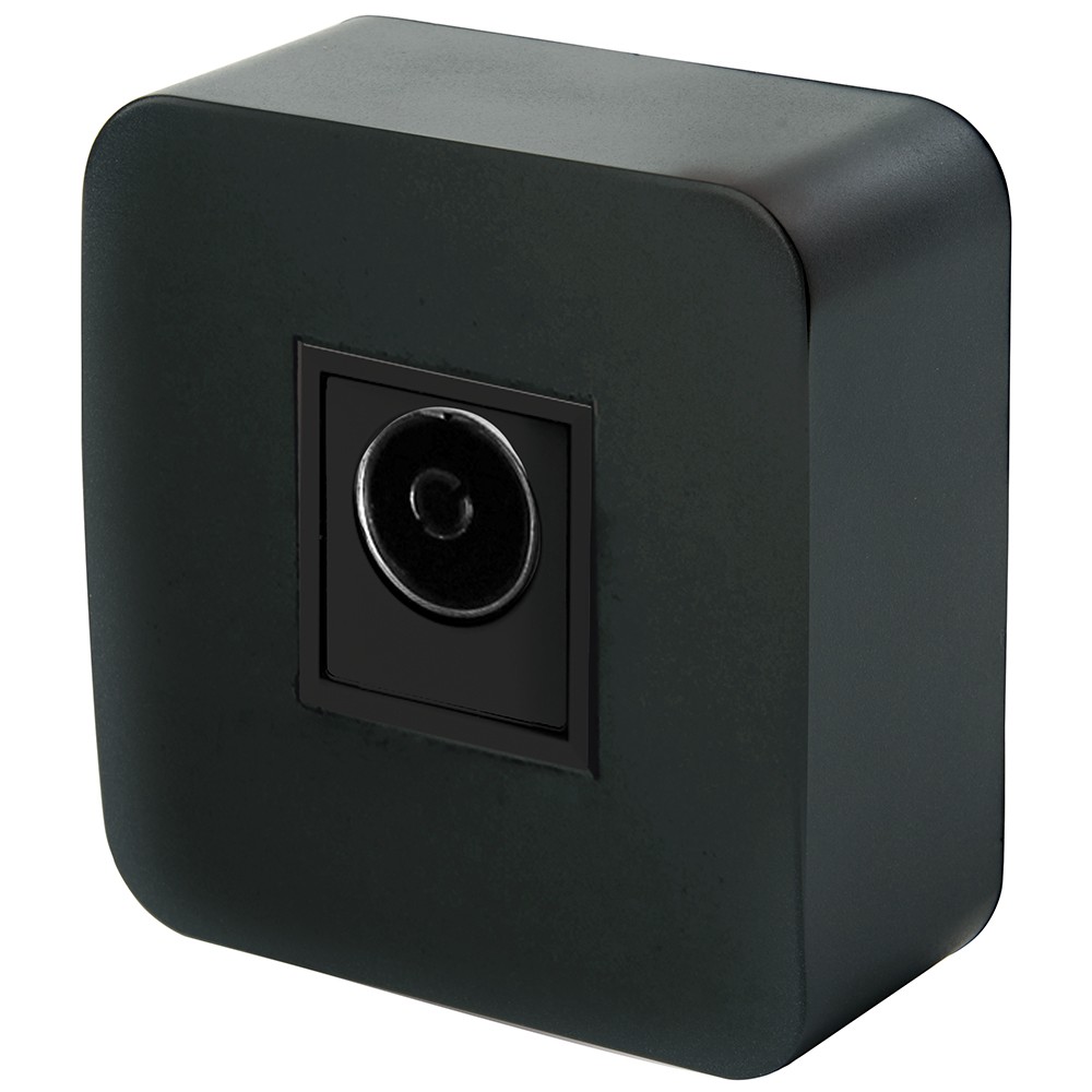 Накладные розетки и выключатели Stekker Розетка TV 1-местная STEKKER 75 Ом 5-862МГц София черный матовый MST00-10-05 49481