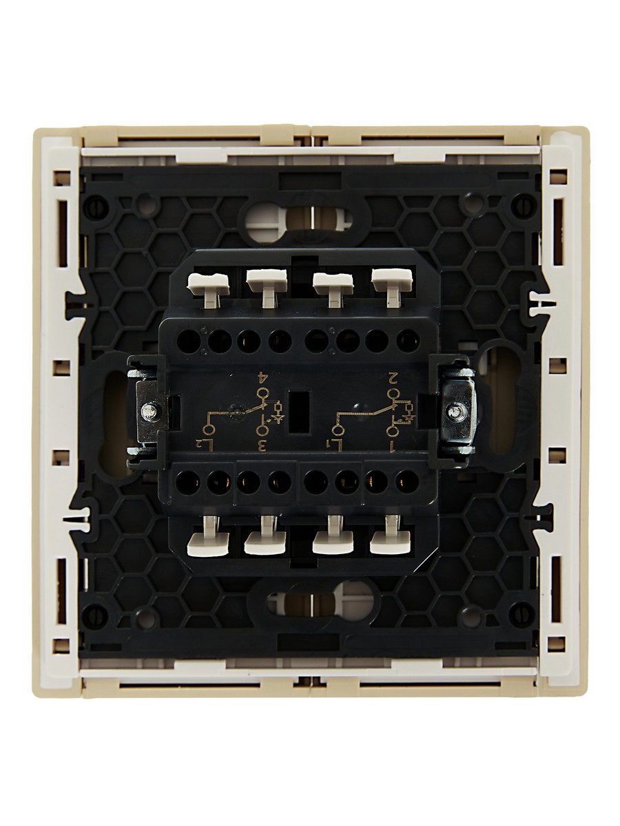 IEK FORTE&PIANO Ваниль Выключатель IEK FORTE&PIANO Ваниль 2-кл проходной с индикатором 10А FP408