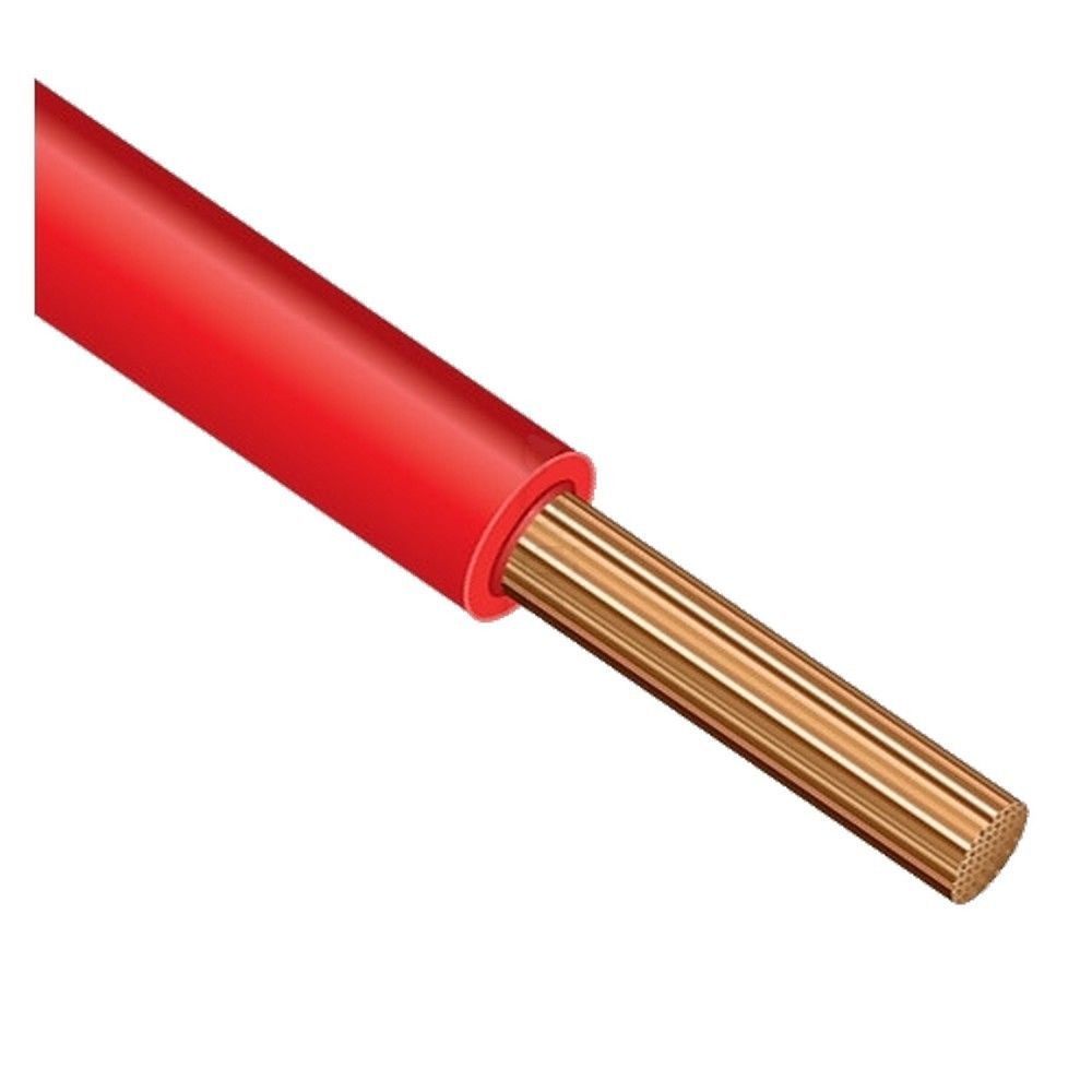 Провод одножильный ПуВ, ПуГВ Провод ПуГВ 1х0,75 красный ГОСТ 7399-97 ККЗ