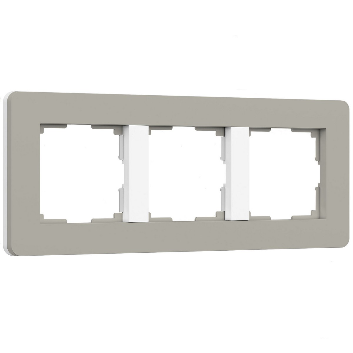 Рамки Werkel Split Рамка Werkel на 3 поста Split (дымчатый/белый, soft-touch) W0033067