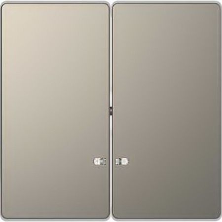 Merten D-Life Никель Выключатель двухклавишный с подсветкой Merten D-Life никель