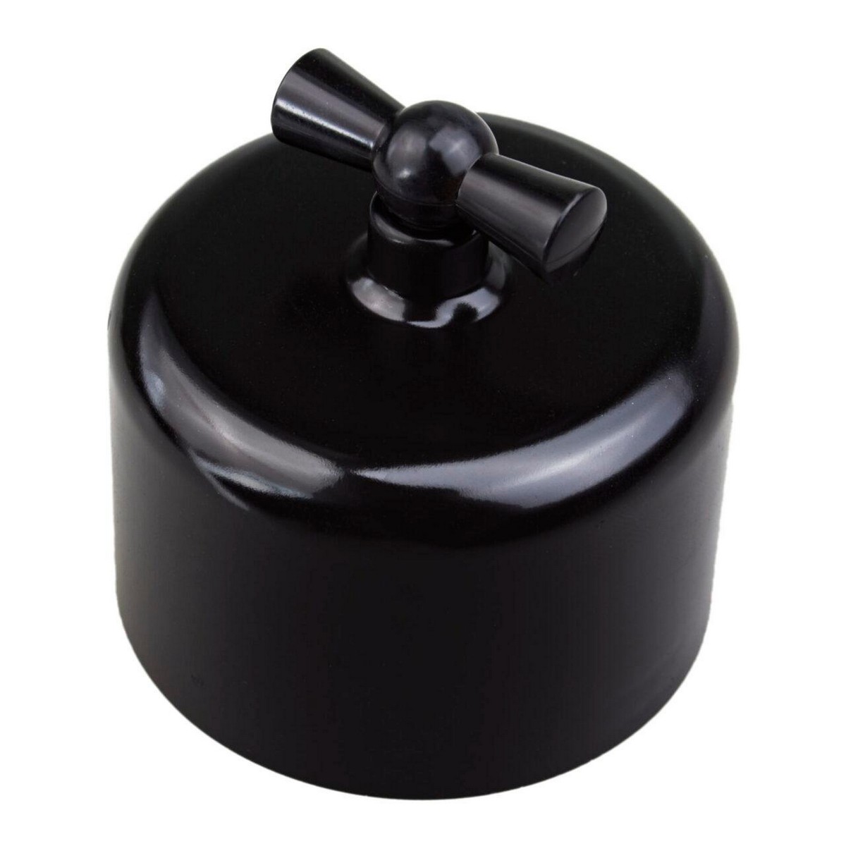 Bironi Лизетта - Ретро розетки и выключатели Выключатель BIRONI Ришелье Пластик Черный 1-кл R1-210-23