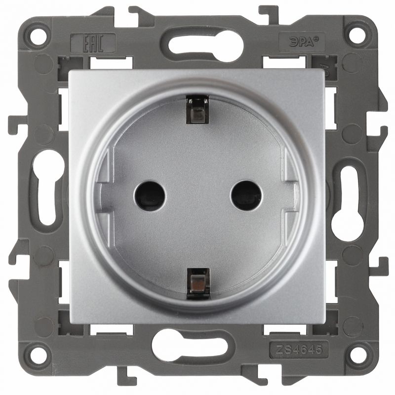 Розетки и выключаиели ЭРА Elegance Алюминий Розетка ЭРА Elegance Алюминий с/з 14-2101-03 Б0034266